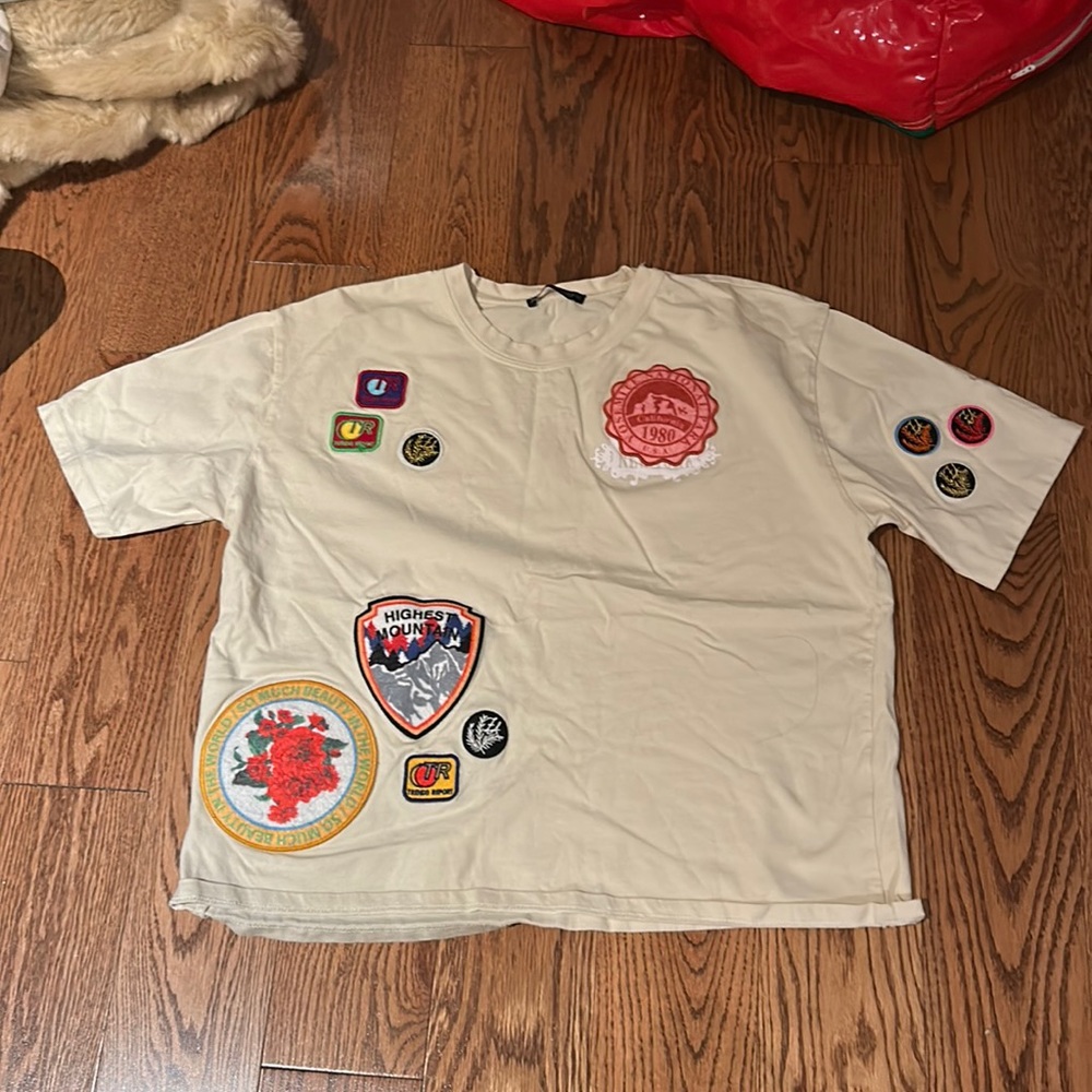 Zara New York Embroided T Shirt